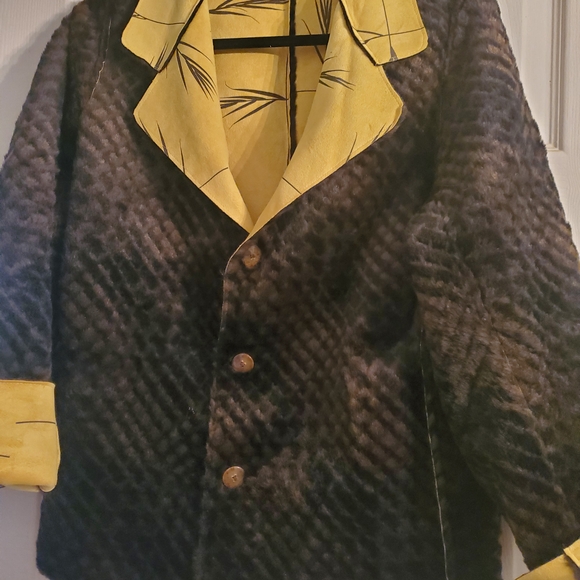 Coldwater Creek Yellow Patterned Blazer - Picture 4 of 8